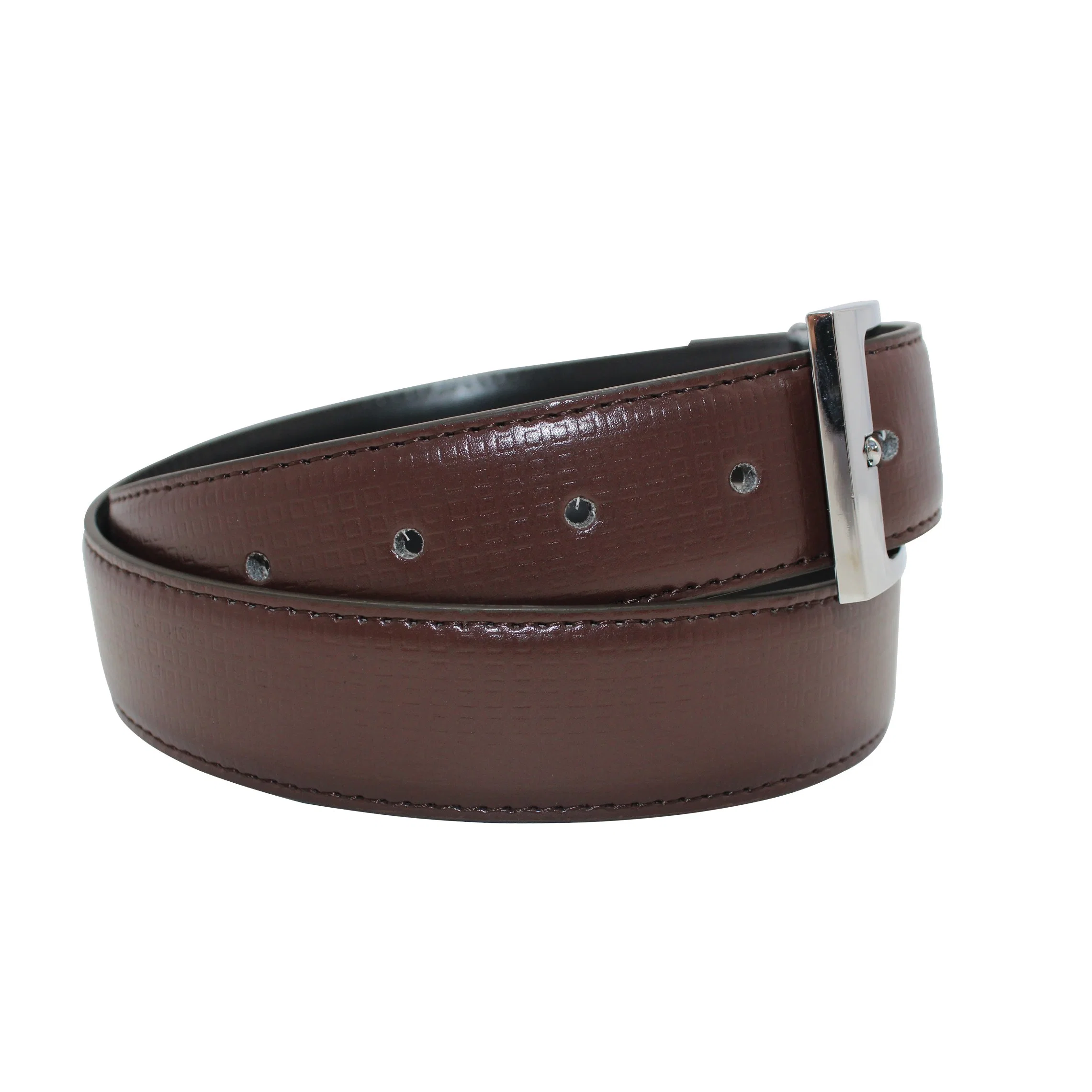 Wholesale/Supplier Custom Designer Fashion Brand Reversible Belt Rotated Buckle (35-23043)