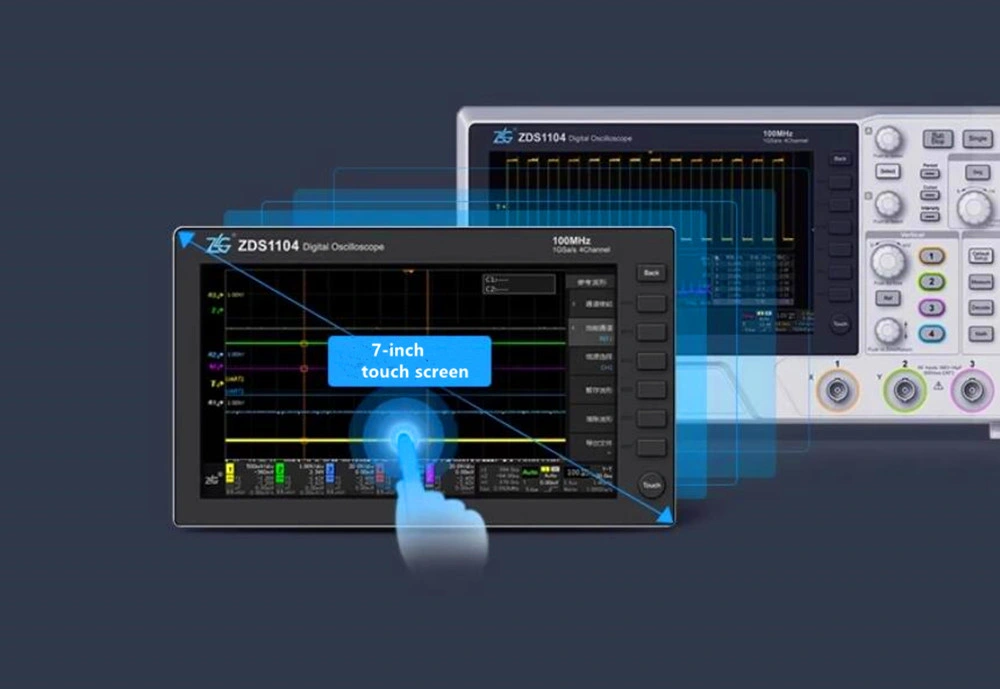 Osciloscopio digital 4 en 1 Generador de señales de entrada de cuatro canales 100MHz* 2 Ana-Log ancho de banda 1gsa/S Oscilloscopio de velocidad de muestreo