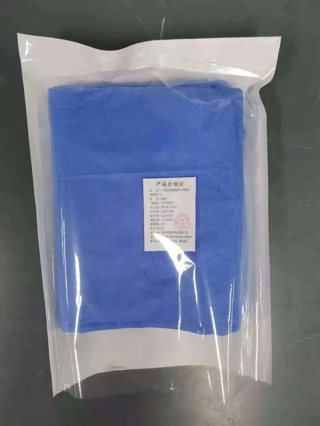 Blue Non-Woven Isolation Suit SMS Isolation Gown Medical Disposable Hooded Isolation Wholesale/Supplier Blue Accept OEM