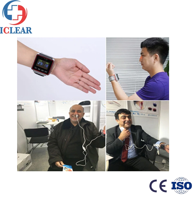 Ce Blood Circulation Machine 650nm Wrist Watch Laser Therapy for Reducing Blood Pressure