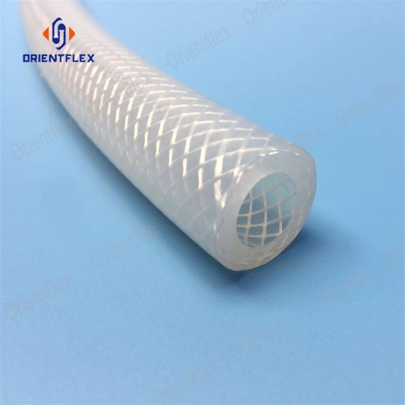 6mm 8mm High Temperature Food Grade Silicone Reinforced Braided Hose Pipe