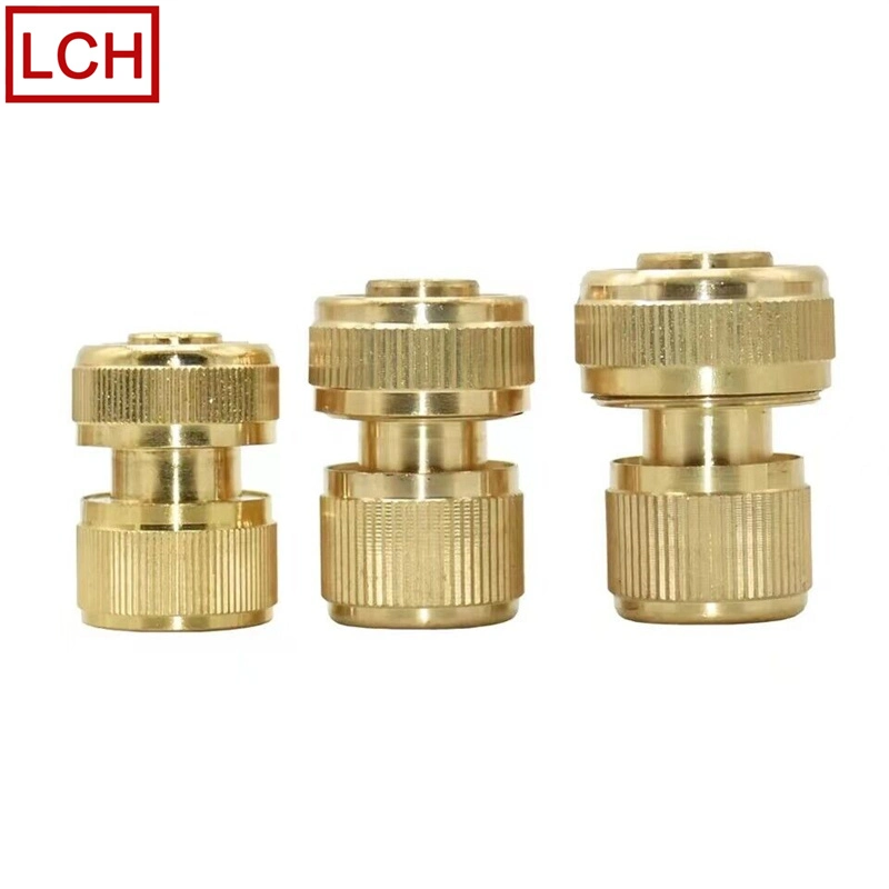 Customized CNC Brass Tap Quick Connecter Copper Hose Garden Tubing Repair Tool