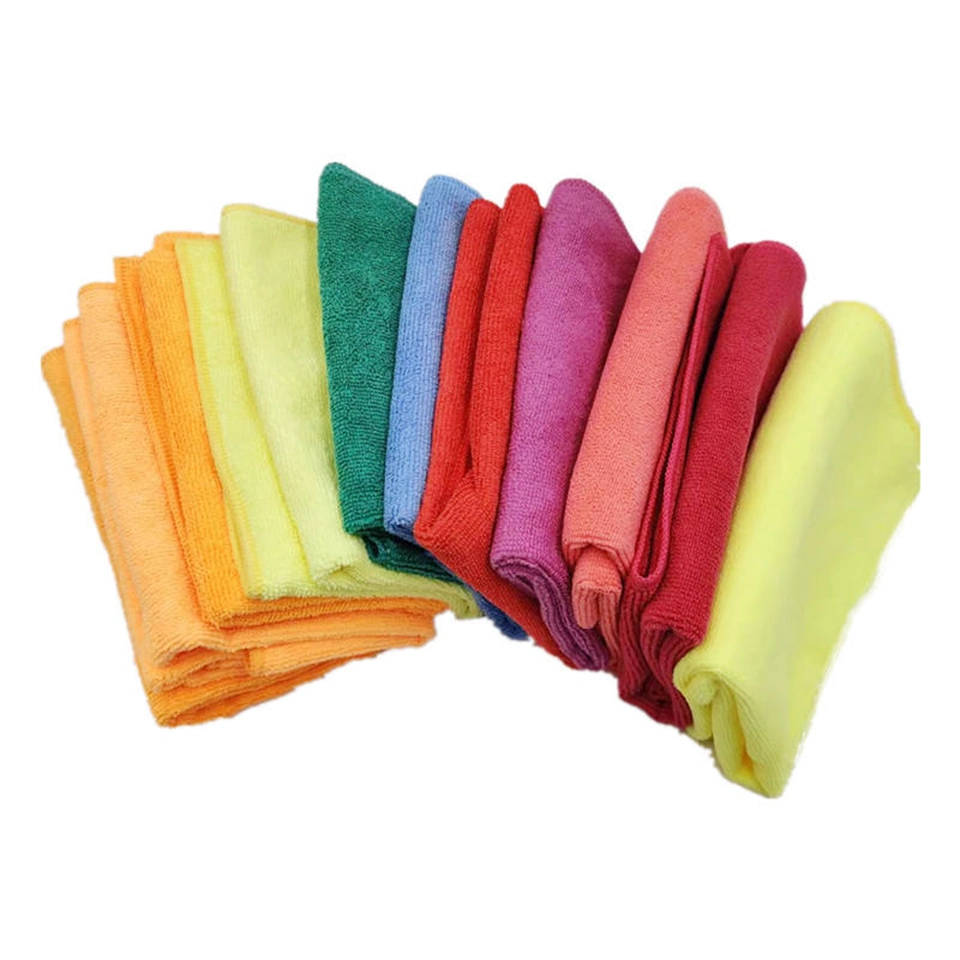 40*40cm 320GSM Overlocked Multiple Cleaning Standard Warp Knitting Microfiber Cloth for Auto Detailing Drying Buffing Waxing Polishing Dusting