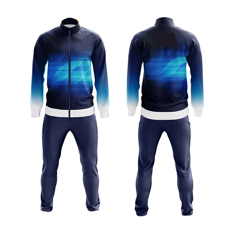 Plaid Sublimation Printing Polyester Men Sportswear Customized Tracksuit