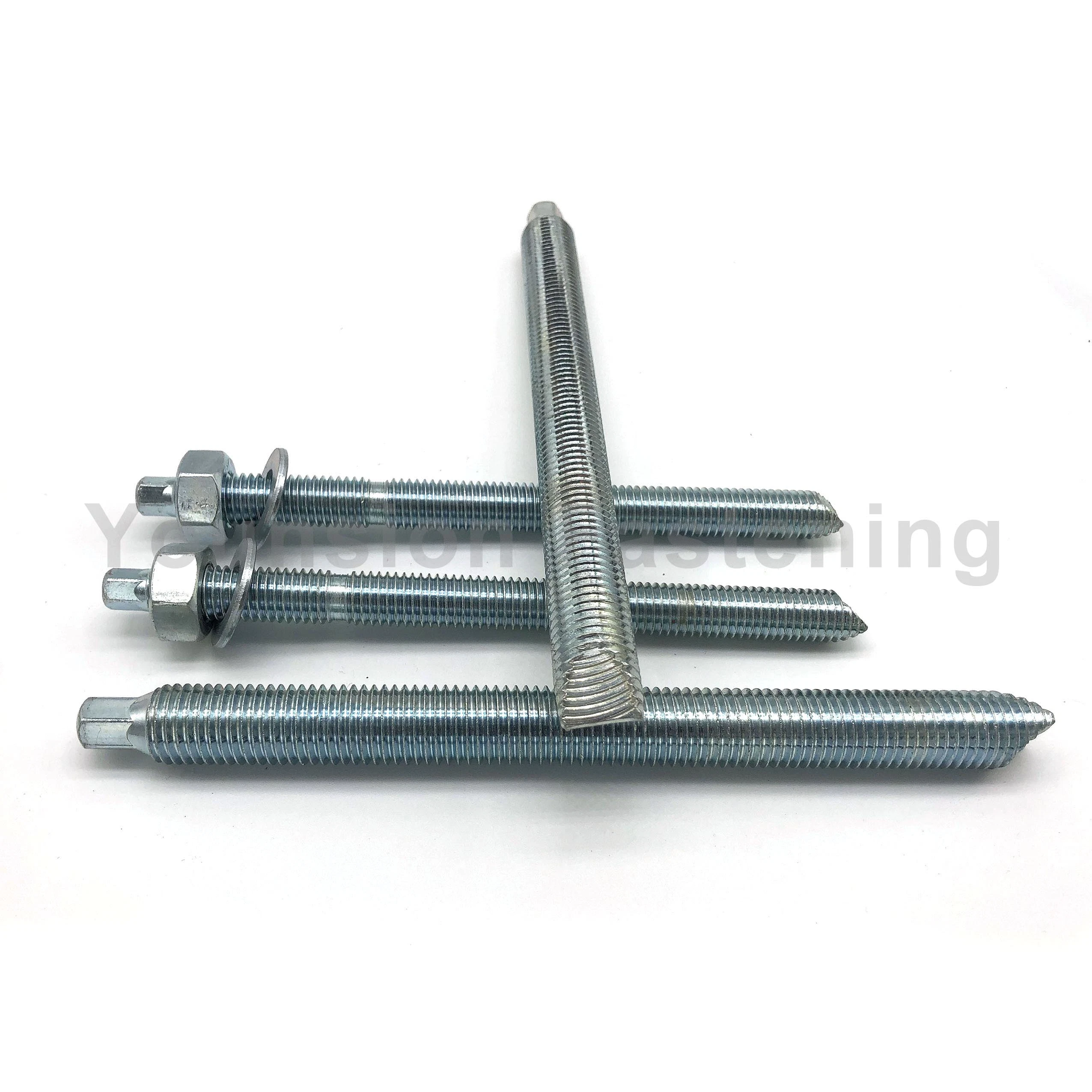 Galvanized Zinc Plated Chemical Anchor Bolt Stud Bolt Through Boltm8-M30, 3/8'---1-1/4'