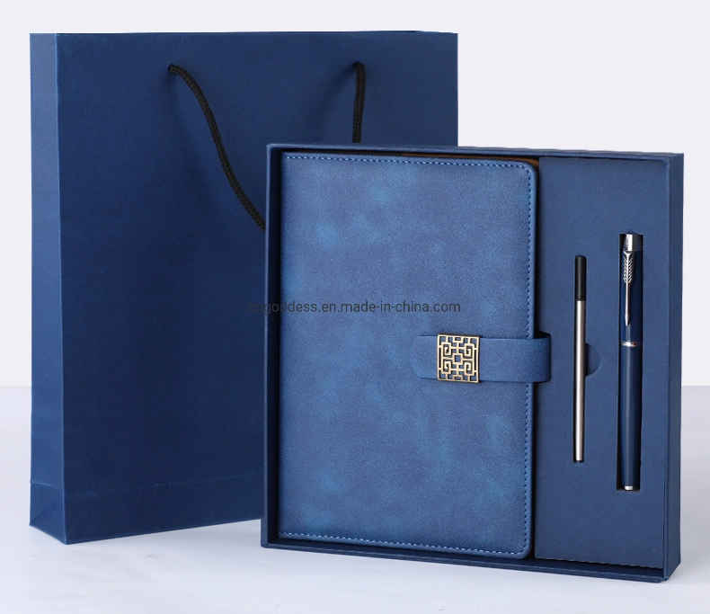 Customized Business Leather Dairy with Card Holder Notebook with Personal Logo Luxury