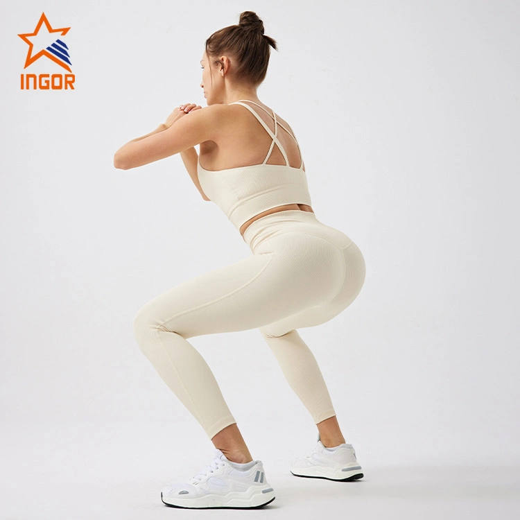 Женские спортивные бра с активатором Ingor Sportswear Gym Clothing Manufacturers Custom И Yoga Брюки леггинсы Наборы износостойкие