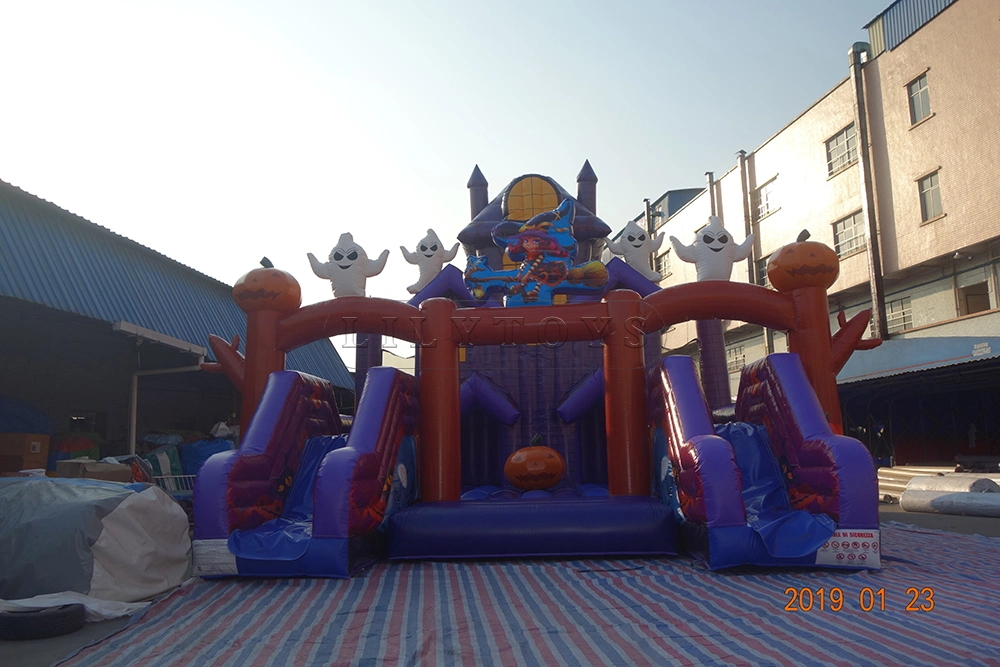 Halloween Bouncy Castle Holiday Celebration Inflatable Pumpkin Slide Halloween