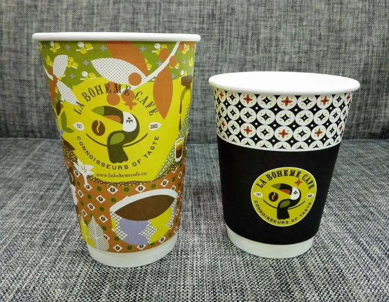 Custom Printing Disposable Coffee Hot Drink Double Wall Paper Cup