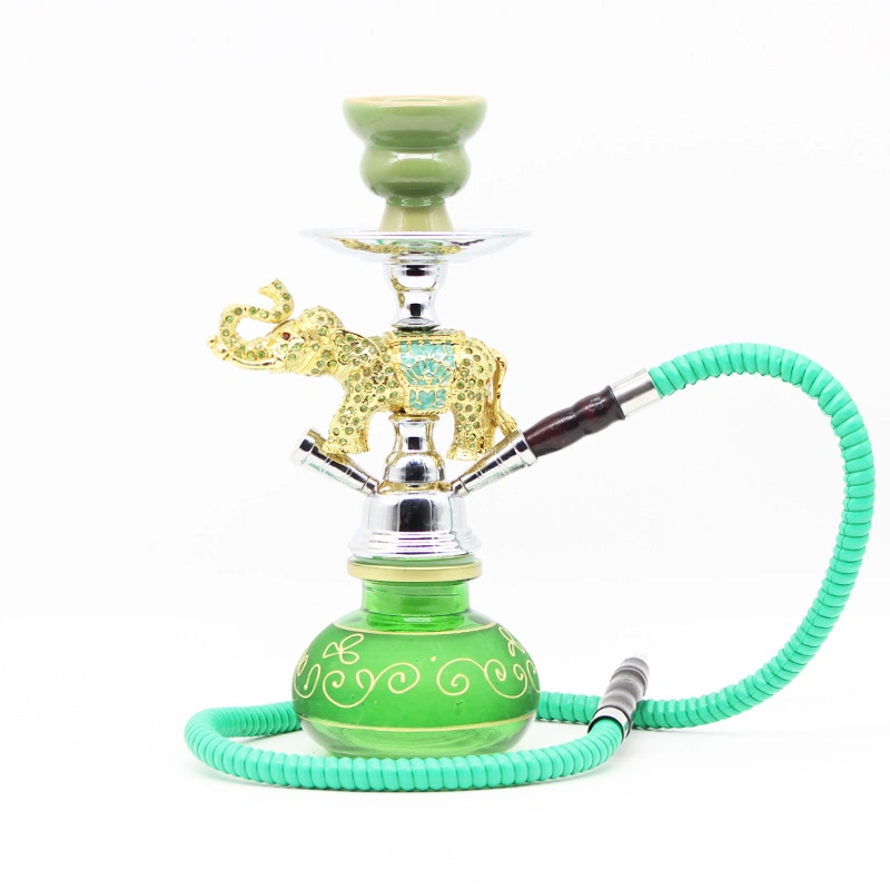 Elefante portátil pequeña árabe narguile Shisha Chicha Narguile Cristal conjunto completo de agua de la barra de KTV Tubos Accesorios para fumar shisha