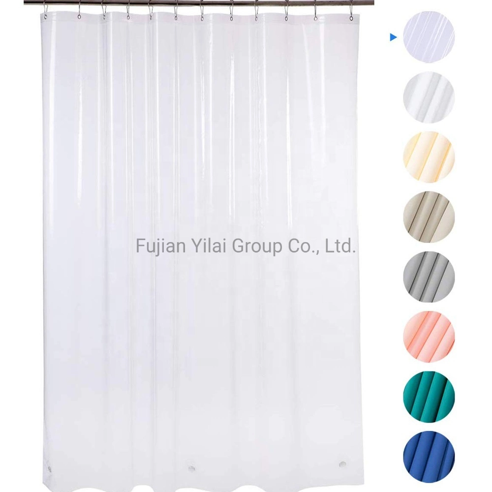PEVA Clear Shower Curtain Bathroom Curtain Heavy Duty Waterproof Liner Anti-Microbial Mildew Resistant