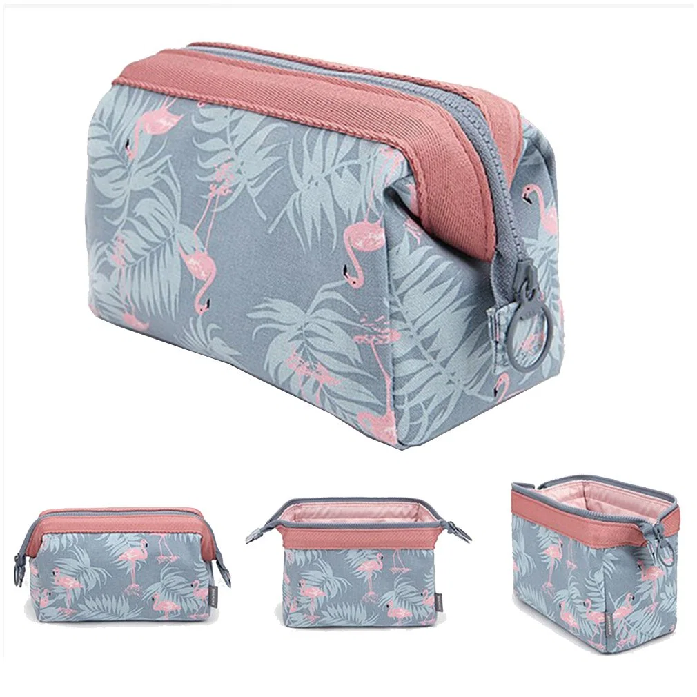 Canvas Multi Purpose Makeup Cosmetics Bags with Zipper Cotton Travel Toiletry Pouch Pen Coin Bag DIY Cosmetics Bag