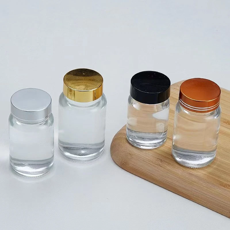 200ml 250ml 300ml 400ml 500ml Clear Wide Mouth Glass Capsule Bottle