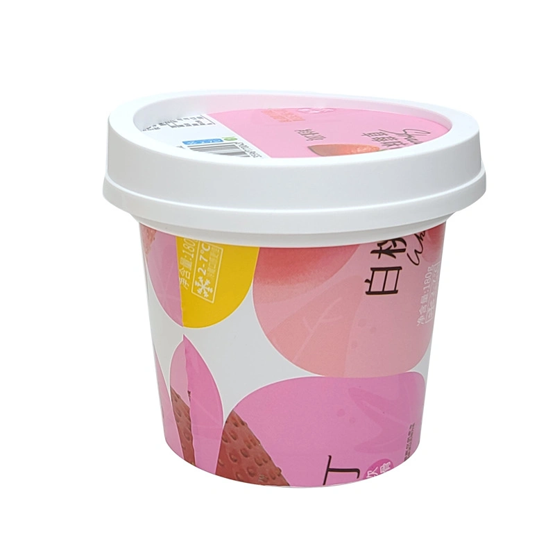 Récipient en plastique IML Food Ice Cream Box pour tasses à fromage PP Emballage