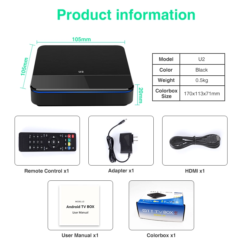 Rockchip Rk3228de alta qualidade de 1GB+8GB 4K decodificador de TV inteligente