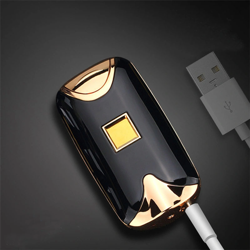 Nouveau capteur d'empreintes digitales de recharge USB Briquet électrique