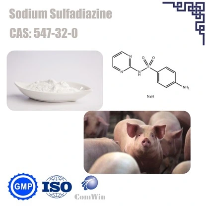 BPF pharmaceutique Sulfadiazine de sodium cas 547-32-0 matière première en poudre