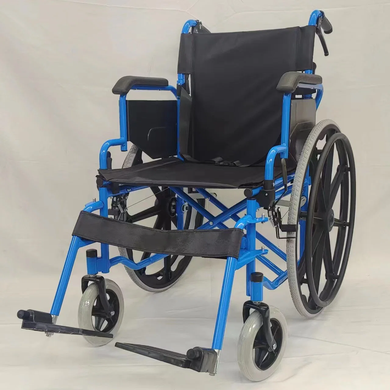 Lightweight Hospital Manual Wheel Chair Foldable for Elderly with Liftable Armrest