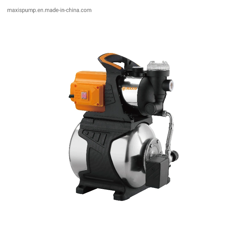 Electric Automatic Self-Priming Domestic High Pressure Garden Booster Water Pump with Carbon/Stainless Steel Tank