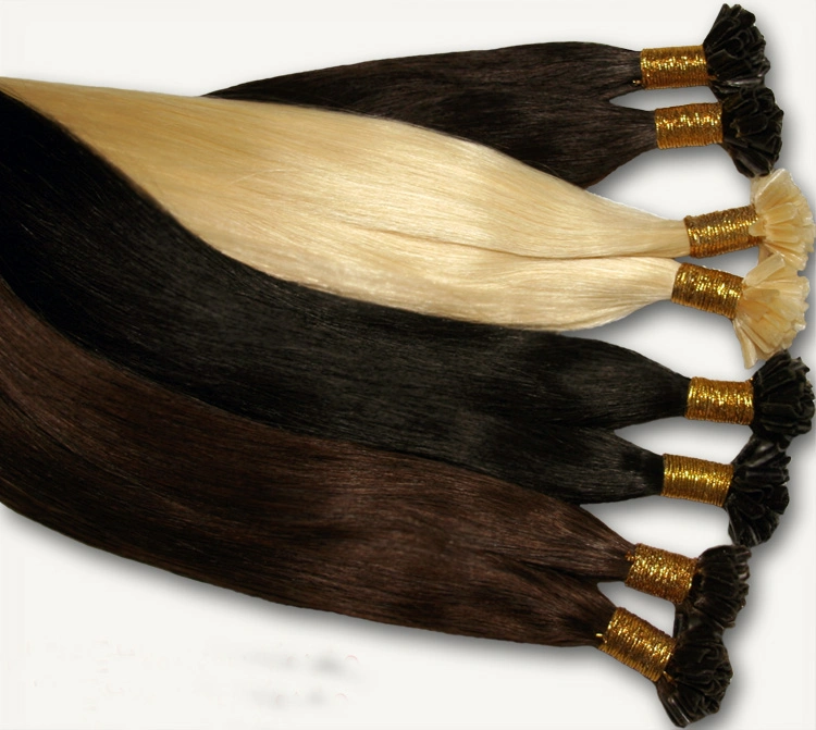 Wholesale/Supplier Nail Hair Extensions Keratin Tip Human Hair (AV-HE035)