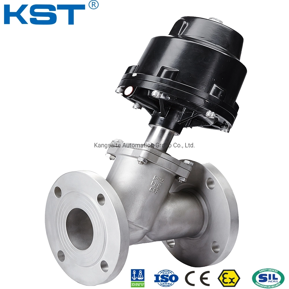 DN15-100 Stainless Steel Kt/OEM Globe Hose Pneumatic Angle Piston Valve