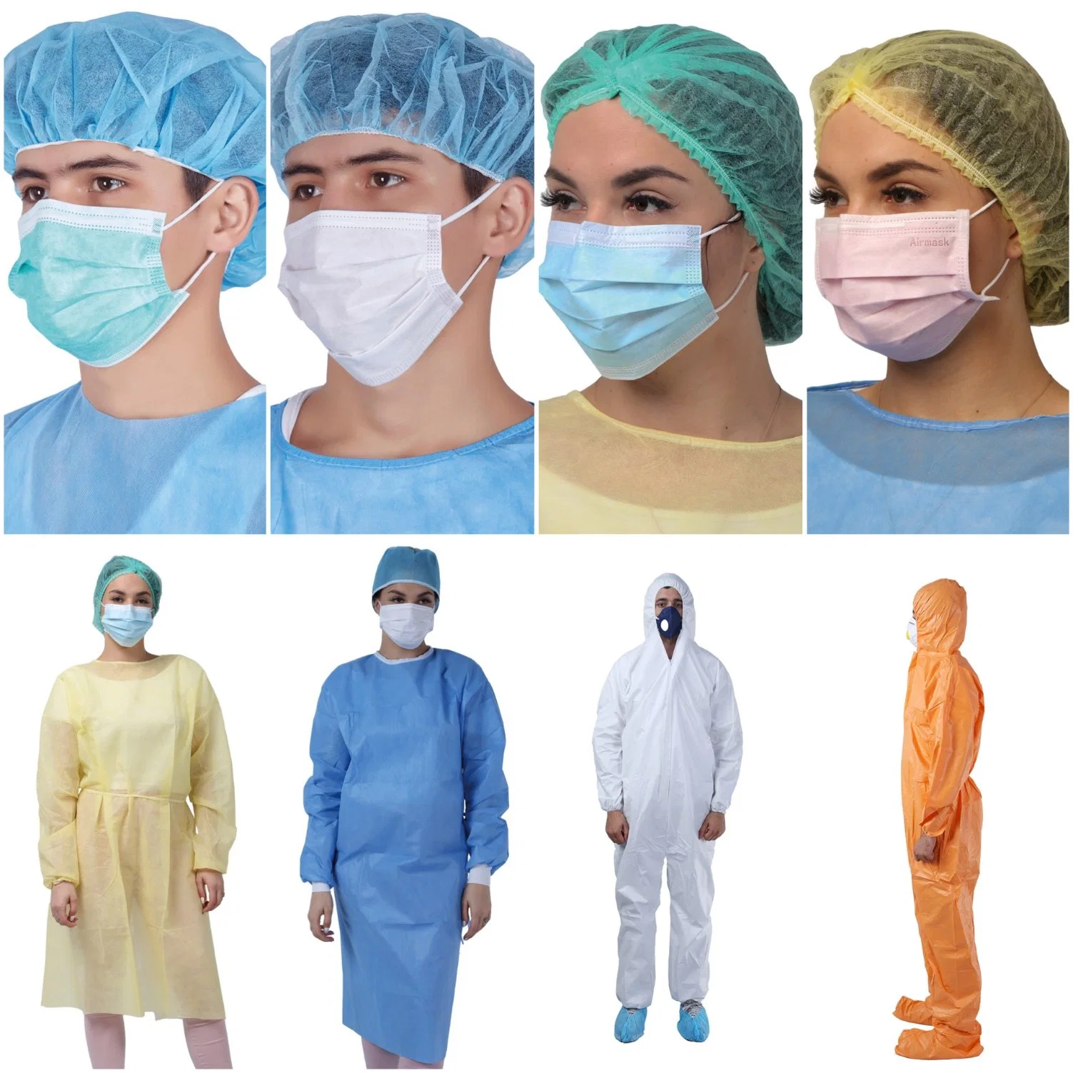 Blue Non-Woven Fabric Used for Masks, Disposable Clothes, Surgical Gowns, Medical Packaging