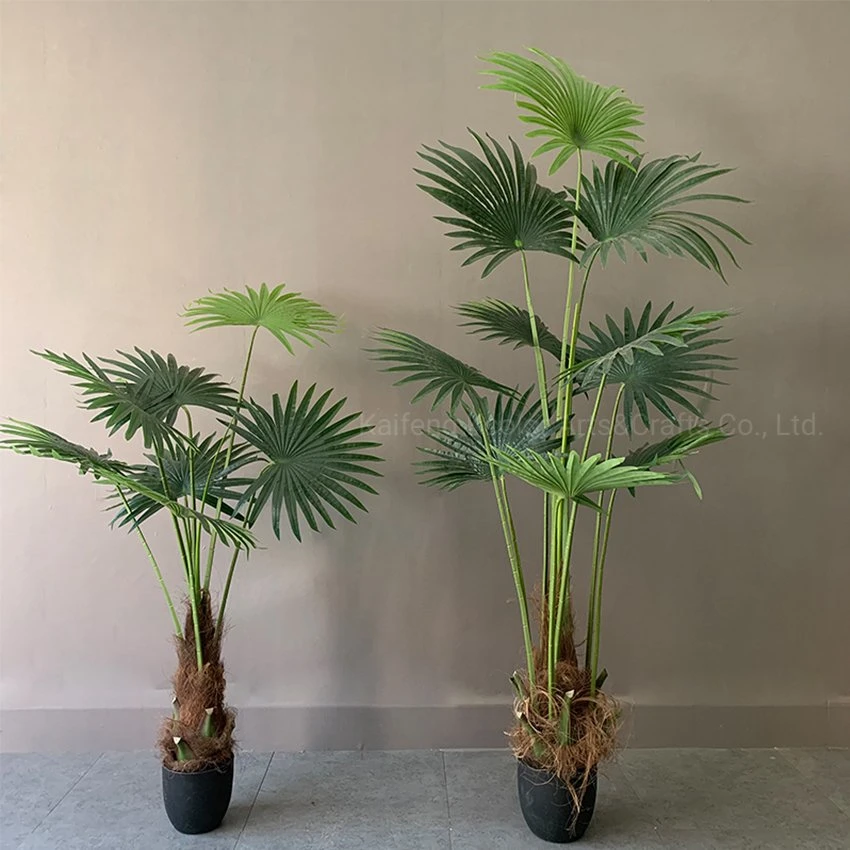 Wholesale/Supplier Plastic Fan Palm Plant Landscape Decorative Artificial Evergreen Tree for Sale