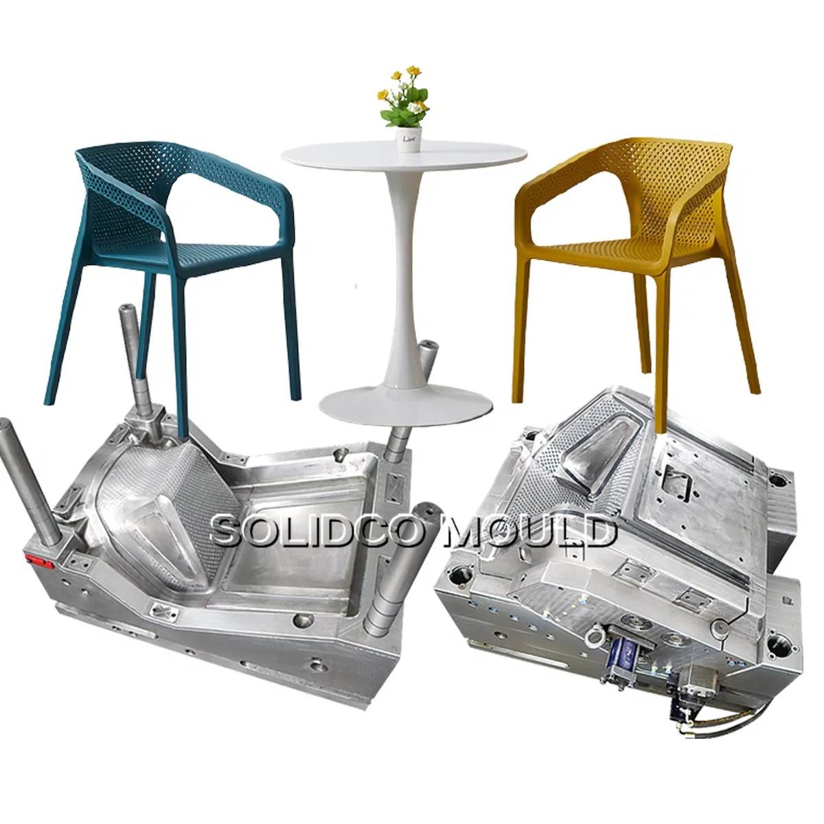 Popular Chair Design with Arm Changeable High Back Mould