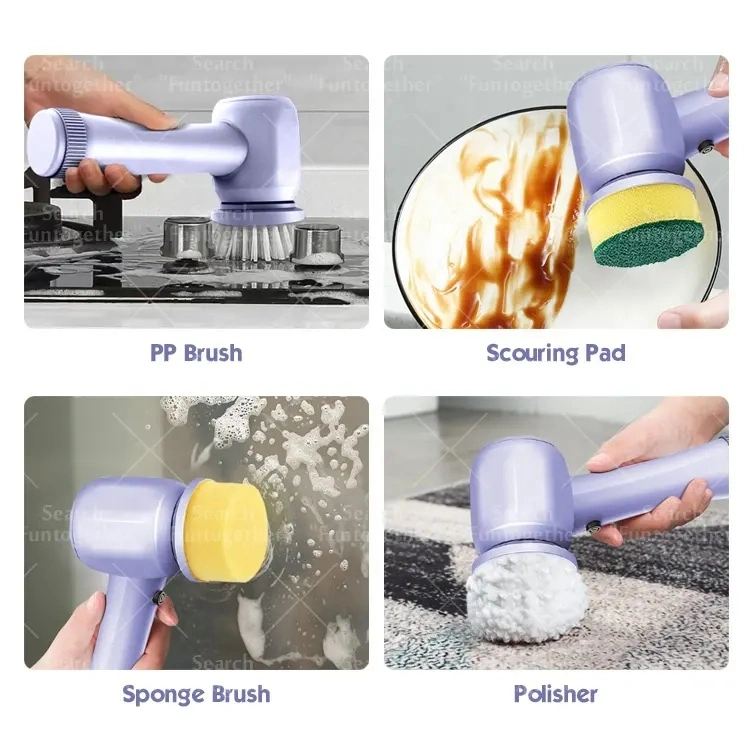 Multi-Function Electric Bathroom Sink Kitchen Window Car Electric Rotating Cleaning Brush