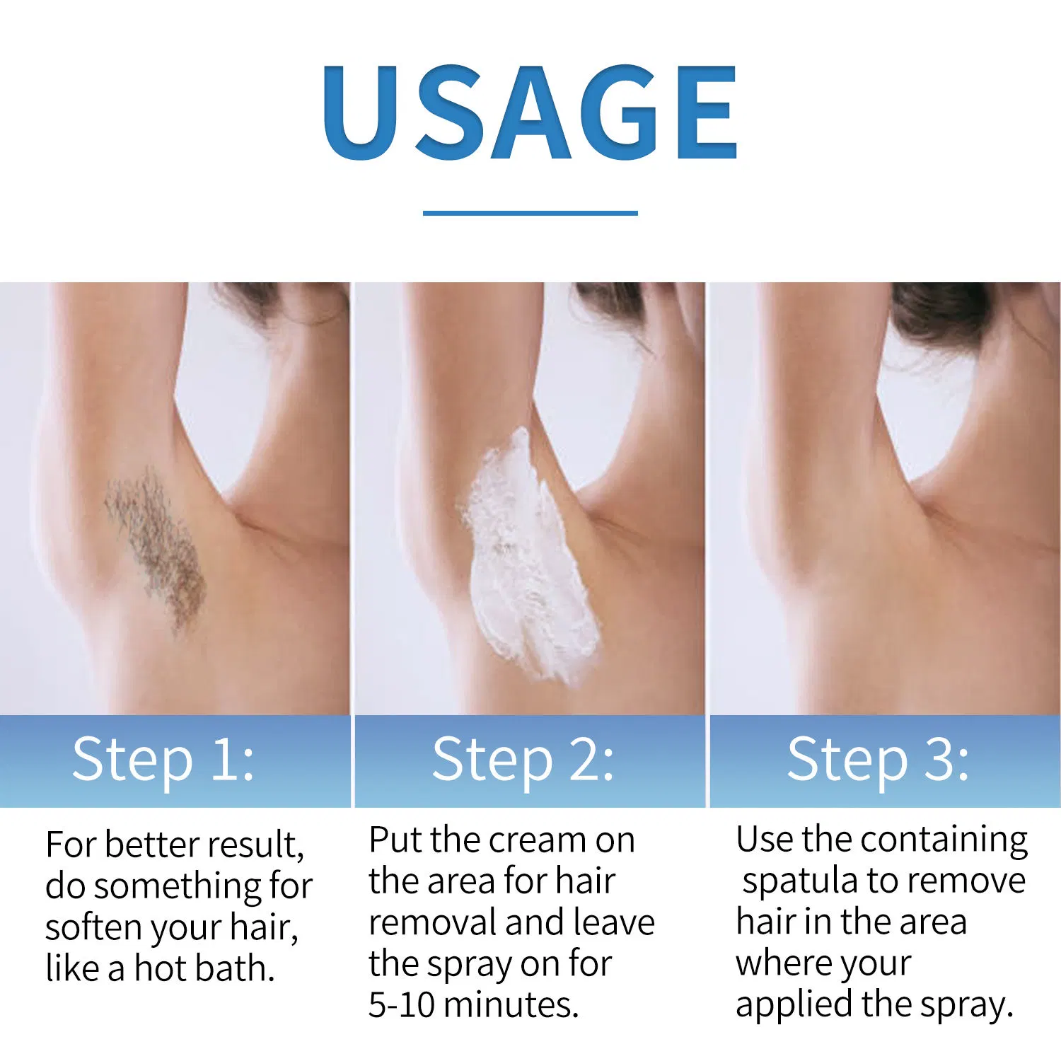 8 Mins Natural Legs and Body Painless Hair Removal Spray