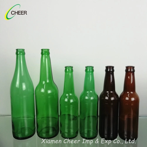 Bouteilles de bière en verre 330 ml/500 ml/620 ml/640 ml avec impression sur écran