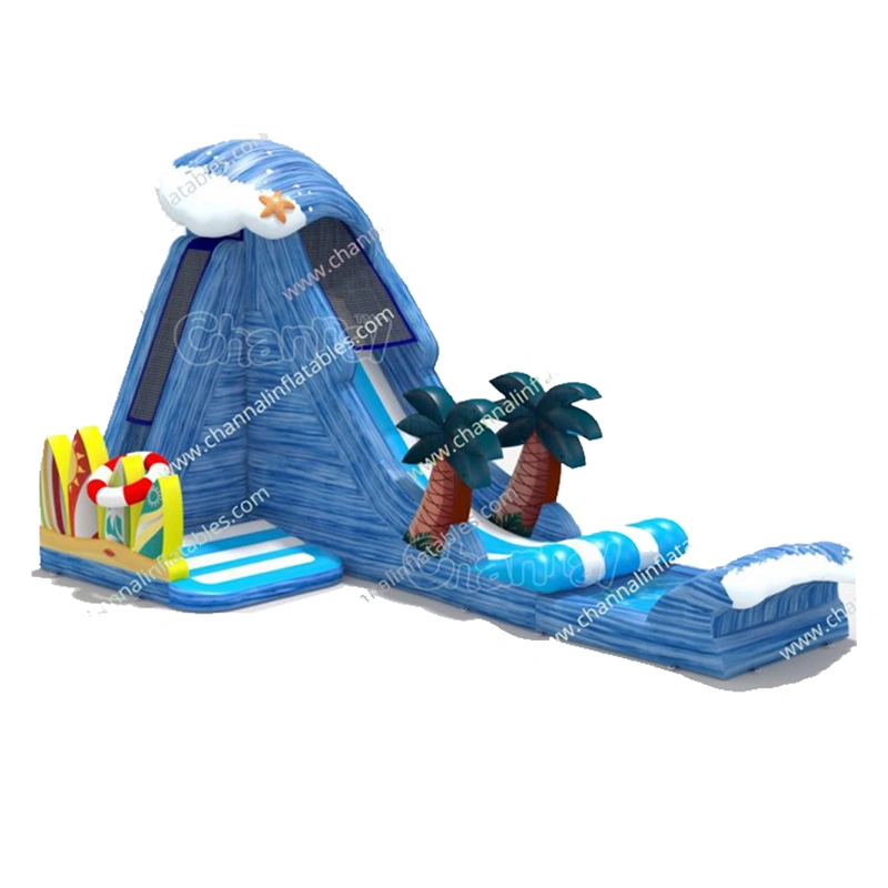 2023 New Design Giant Wave Inflatable Water Slide Commercial Jumping Bouncer Custom Slide with Logo Playground Slides for Adult