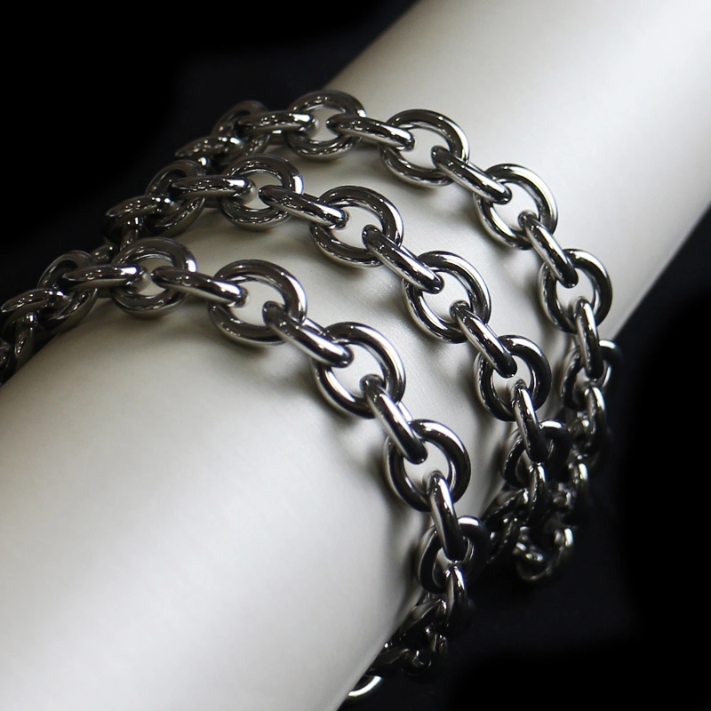 Polishing Silver Stainless Steel Chains Necklace Link Chain for Mens