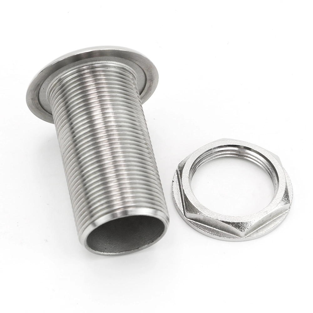 Marine 316 Stainless Steel Bsps Male Threaded Thru-Hull Fitting W/Nut Boat Plumbing Through Hull Parts