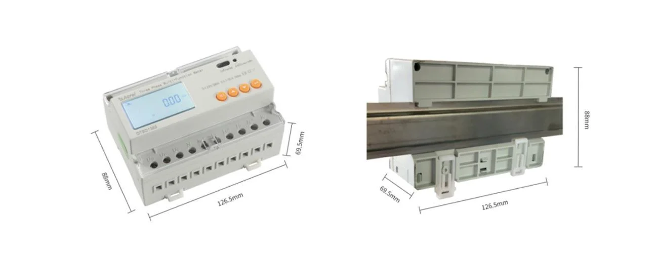 Acrel Adl Series Digital AC Meter Three Phase DIN Rail Mounted Kwh Energy Meter Adl3000-E Kwh Bidirectional Electricity Meter