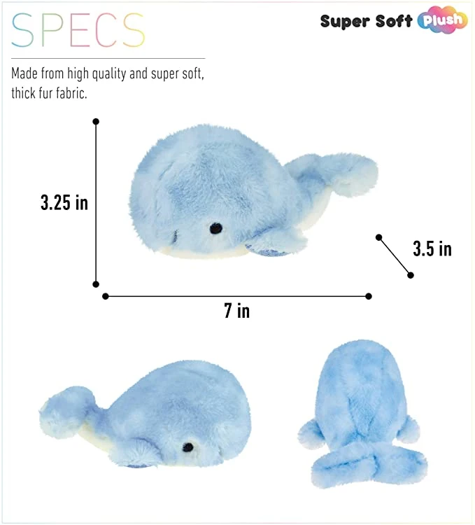 Eco Realistic Looking Promotion Custom Wholesale/Supplier Gift Plush Soft Whale Stuffed Fluffy Sea Animal Toy Lovely Baby Children Toy BSCI Sedex ISO9001