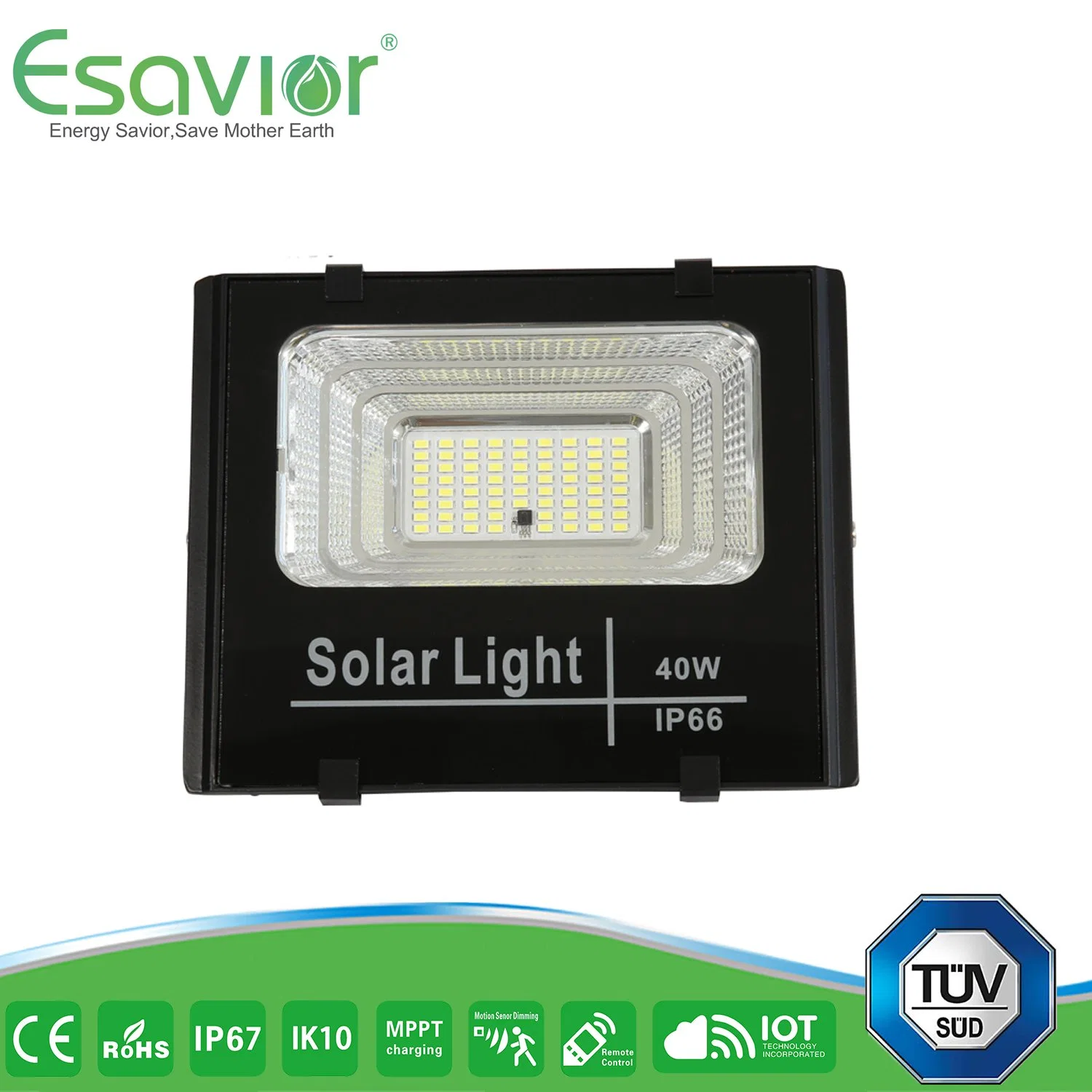 Esavior 600lm Faroles solares de la serie Jbp lumen de la luz de alta eficiencia