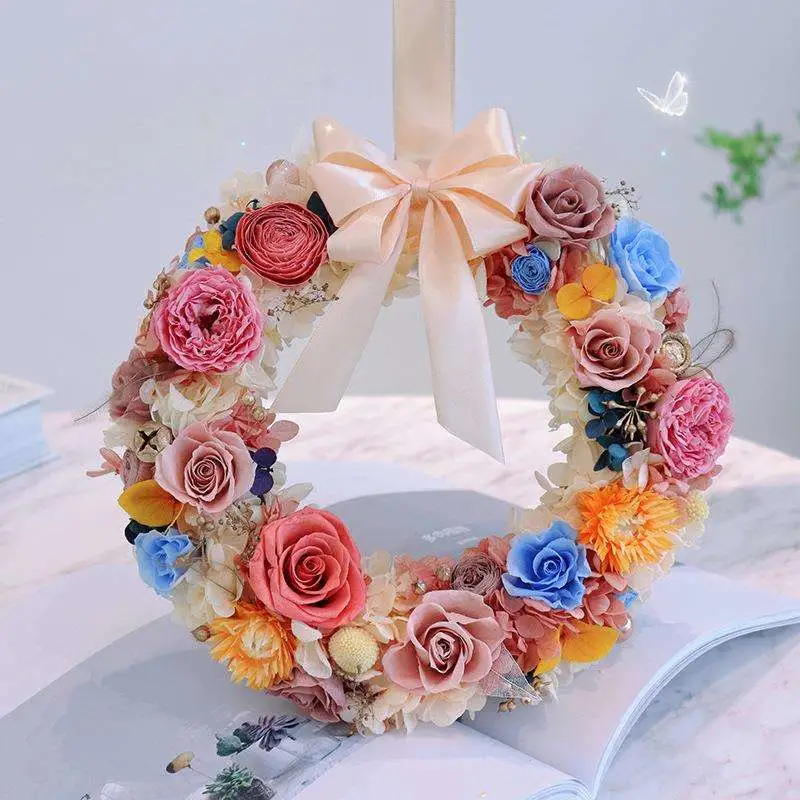 Wholesale Beautiful Wreath Real Touch Flower Artificial Flowers Wreath for Wedding Decoration Home Party Decoration