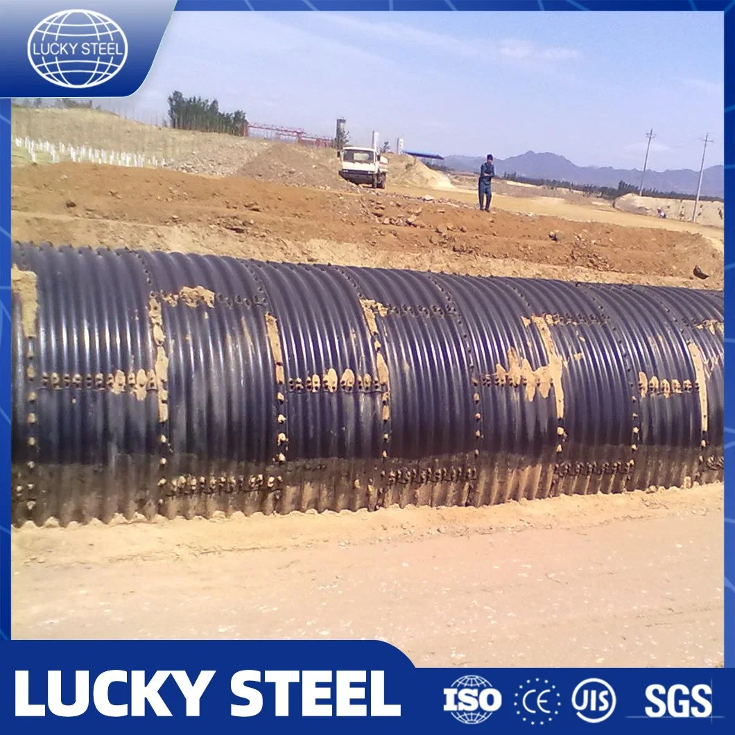 Diameter 6m Circular Corrugated Galvanize Metal Culvert Pipe Storm Pipe