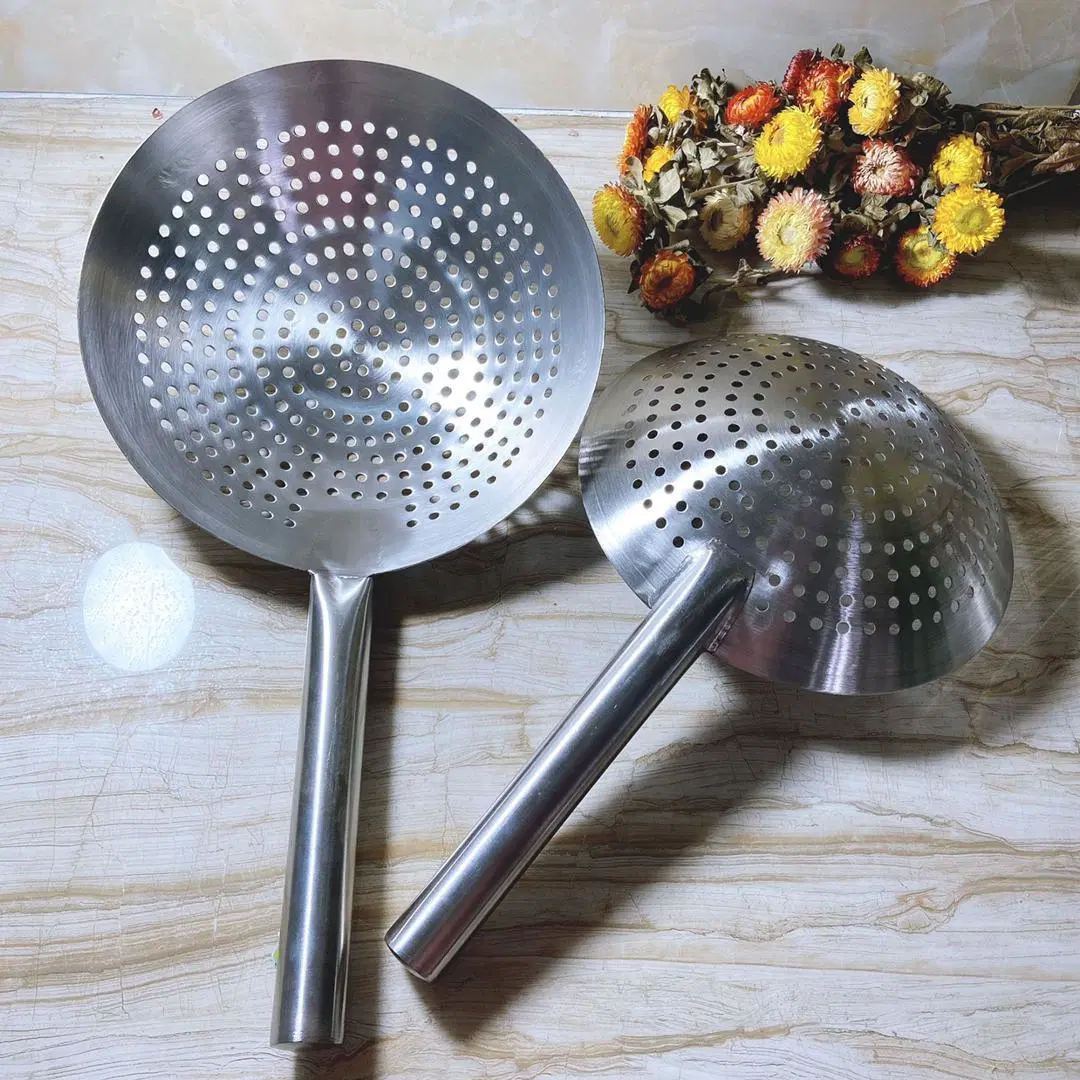 Stainless Steel Sifter Mesh Strainer Colander Fryer Spoon Scoop Sustainable Oil Strainer