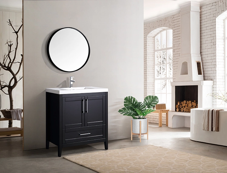 Nouvelle salle de poudre moderne de la vanité des accessoires de luxe pour les meubles en bois meubles-lavabos de salle de bains