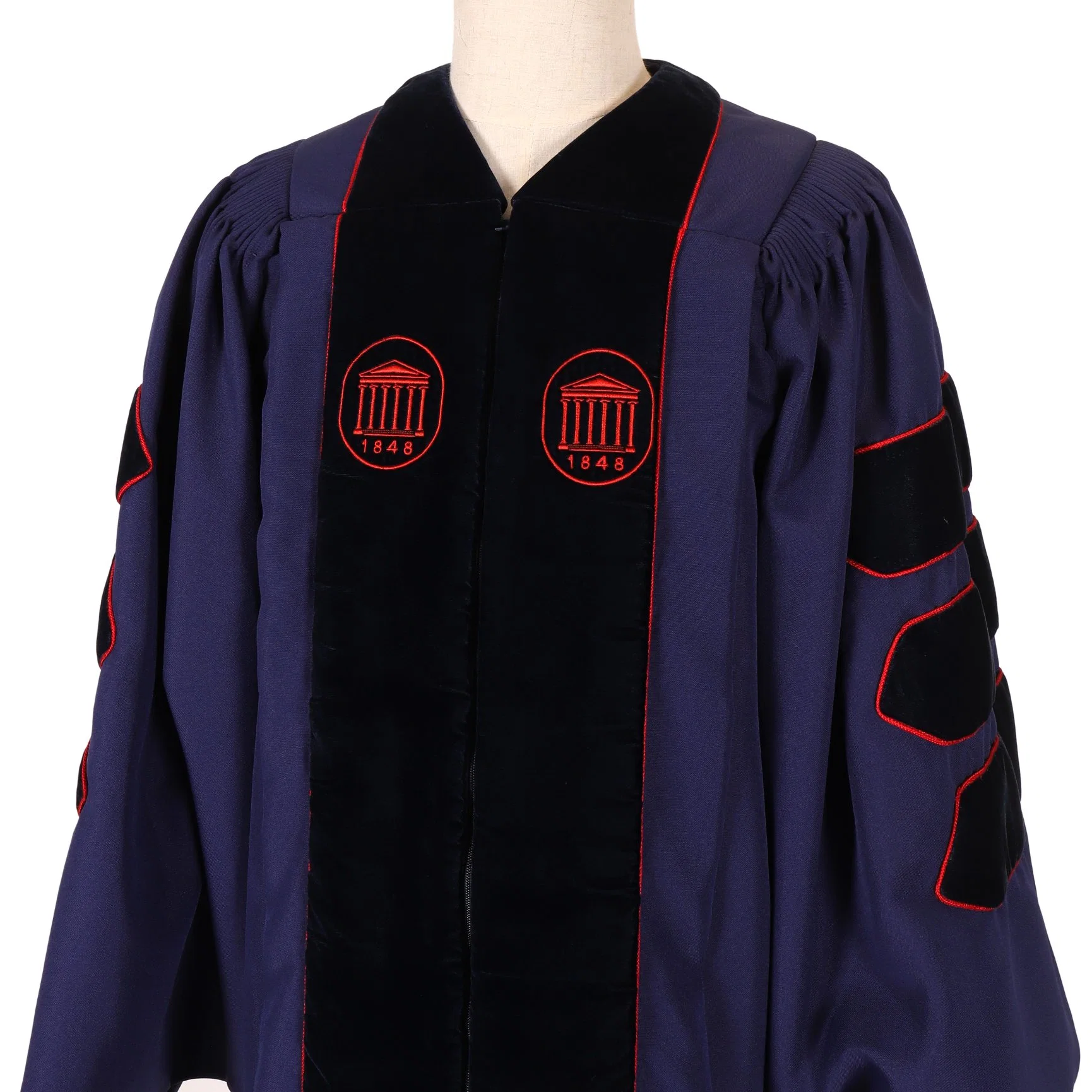 Uniforme de Graduación Personalizado Phd Toga de Graduación Negra