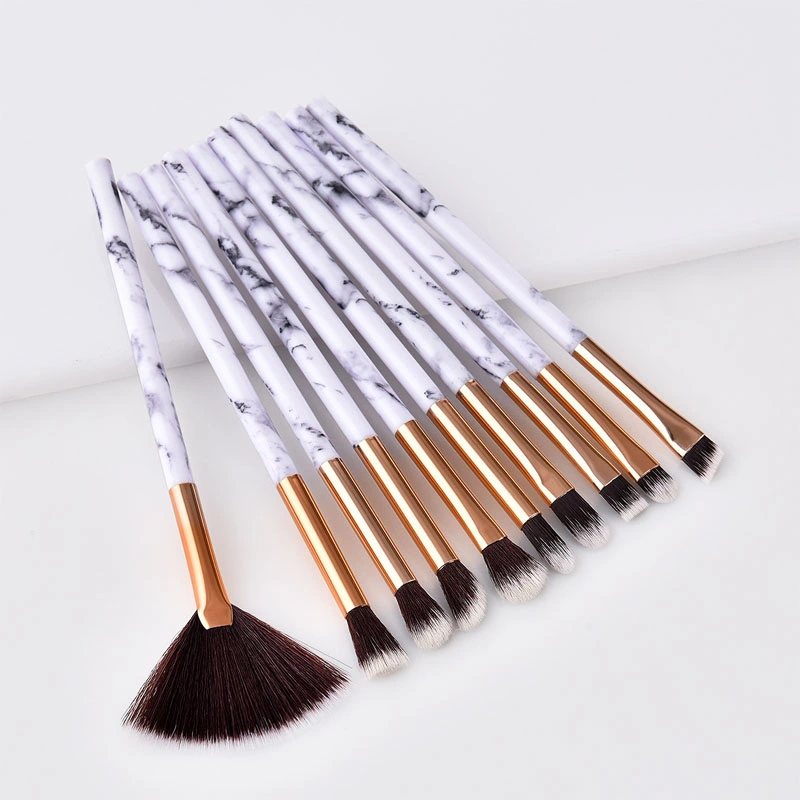 10pcspromotions Marbling Texture Brushes Face Foundation Powder Eye Shadow