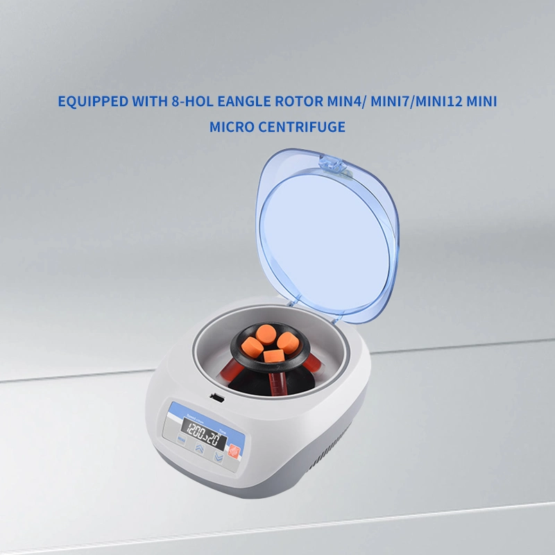 Mini-laboratoire numérique haute vitesse réfrigéré à PRF pour sang électrique portable Centrifugeuse de laboratoire horizontale d'hématocrite PRP Mini-4/ Mini-7 /Mini-12 +Mini-7