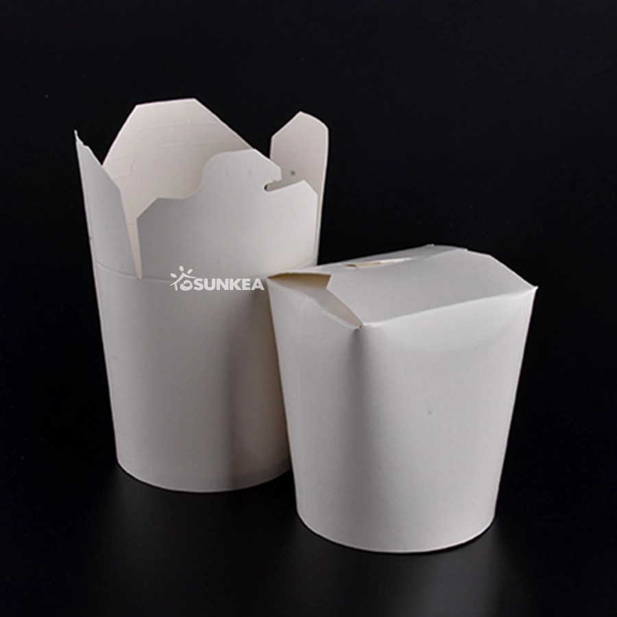 Wholeale Disposable Take Away Food Grade Customized Printing High quality/High cost performance  Biodegradable Bamboo Pulp Paper Noodle Box