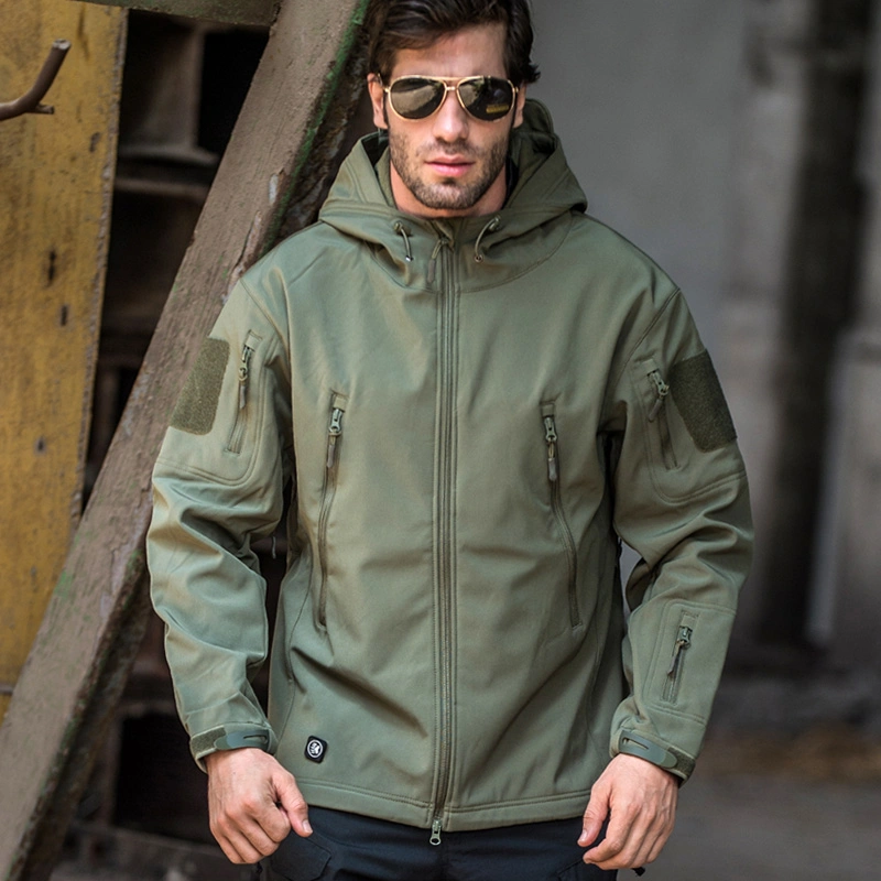 Chaqueta táctica impermeable de caparazón blando con piel de tiburón, uniforme del ejército, ropa militar, venta directa de fábrica, ropa de caza, ropa militar, chaqueta de combate militar.