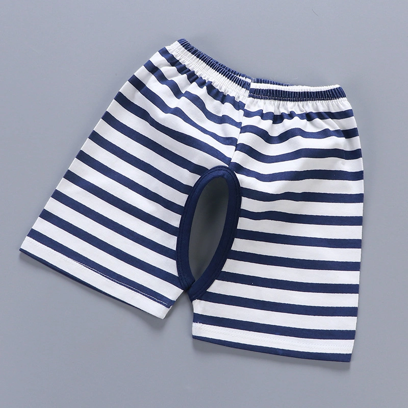 Boys Baby Open Crotch Shorts Summer Pure Cotton Thin Pants