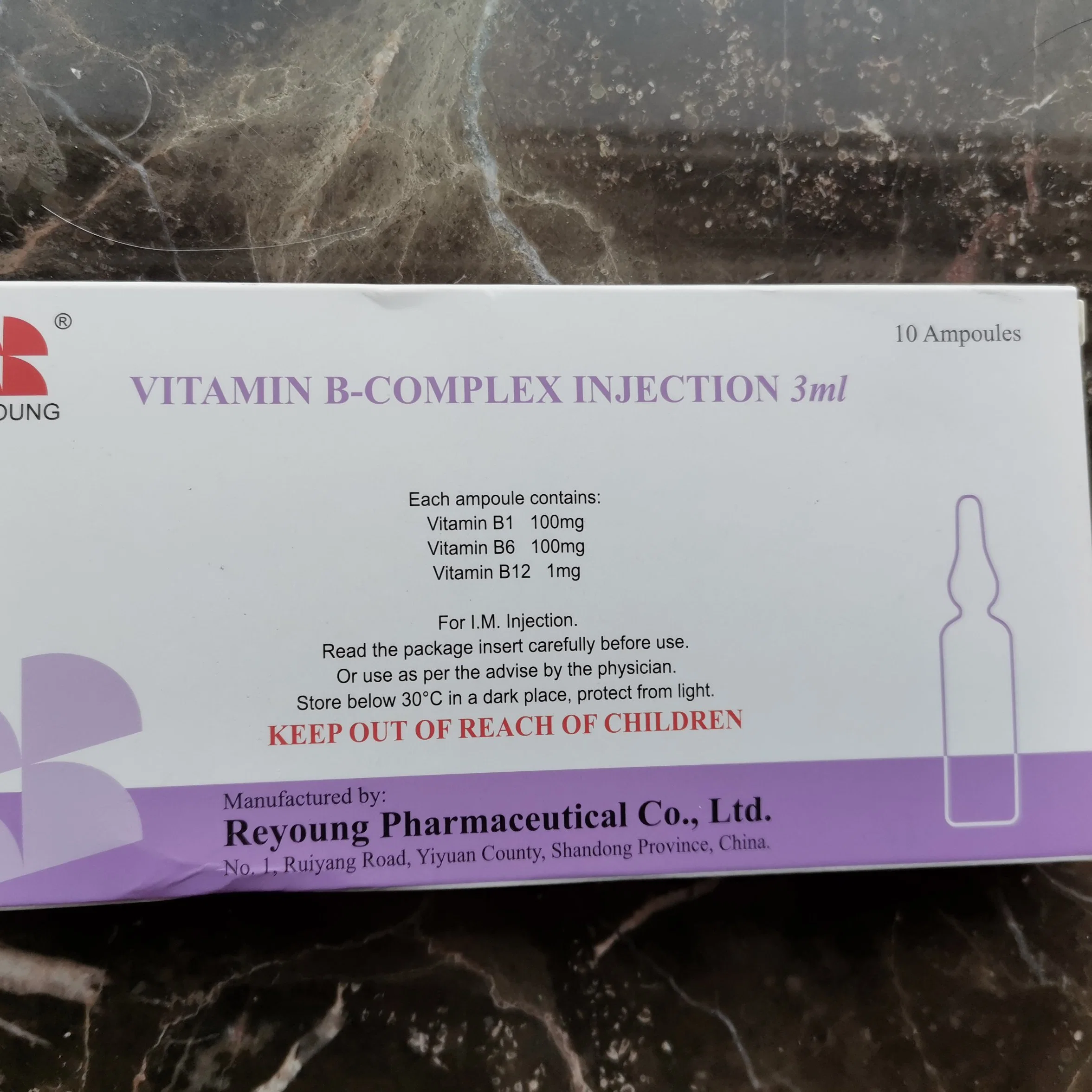 GMP Certified Vitamin B Complex Injection 2ml, 3ml