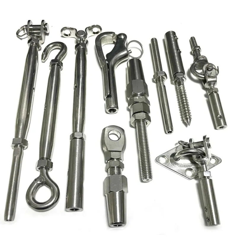 Cable Deck Railing System Hardware Fitting Button Toggle Lag Taps Swivel Inline Jaw Turnbuckle