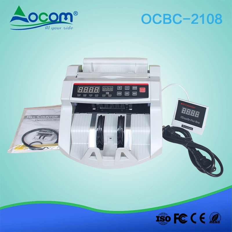 Banknote Counter Inspector Euro 2108 Bill Counter Machine for Bank